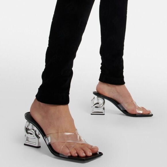 Dolce&Gabbana DG Heel PVC Mules size 37.5 - Picture 2 of 15